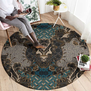 Madiba Nelson Mandela Batik Round Carpet Black Indonesia Heritage - African Pride