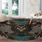 Madiba Nelson Mandela Batik Round Carpet Black Indonesia Heritage - African Pride