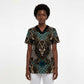 Madiba Nelson Mandela Scrub Top Indonesia Batik Black - African Pride
