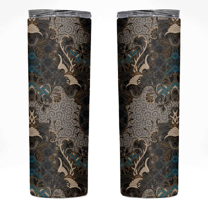 Madiba Nelson Mandela Batik Skinny Tumbler Black Indonesia Heritage LT15
