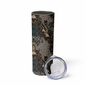 Madiba Nelson Mandela Batik Skinny Tumbler Black Indonesia Heritage LT15