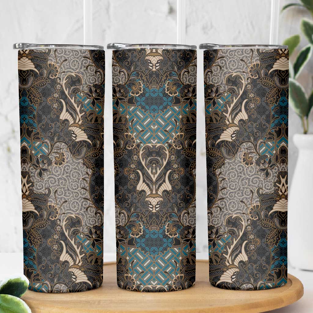 Madiba Nelson Mandela Batik Skinny Tumbler Black Indonesia Heritage LT15