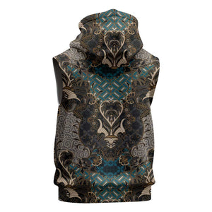Madiba Nelson Mandela Batik Sleeveless Hoodie Black Indonesia Heritage - African Pride