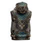 Madiba Nelson Mandela Batik Sleeveless Zip Hoodie Black Indonesia Heritage - African Pride