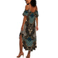 Madiba Nelson Mandela Batik Summer Maxi Dress Black Indonesia Heritage - African Pride