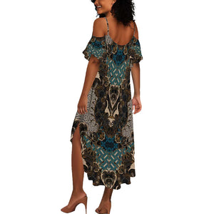 Madiba Nelson Mandela Batik Summer Maxi Dress Black Indonesia Heritage - African Pride