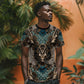 Madiba Nelson Mandela Batik T shirt Black Indonesia Heritage - African Pride