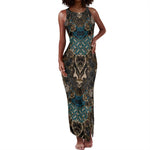 Madiba Nelson Mandela Batik Tank Maxi Dress Black Indonesia Heritage - African Pride