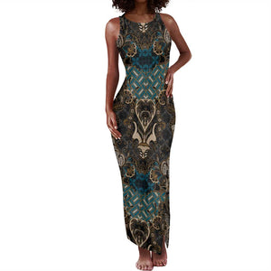 Madiba Nelson Mandela Batik Tank Maxi Dress Black Indonesia Heritage - African Pride