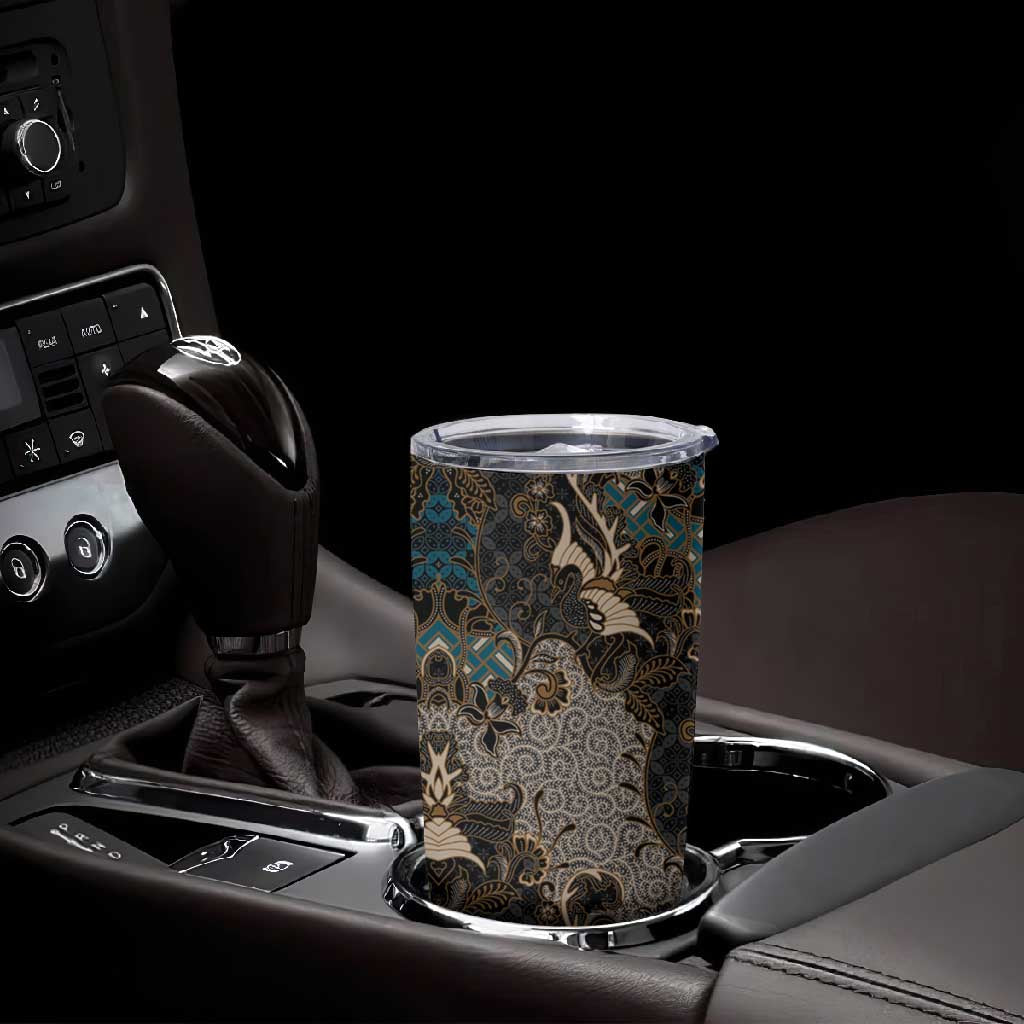 Madiba Nelson Mandela Batik Tumbler Cup Black Indonesia Heritage LT15