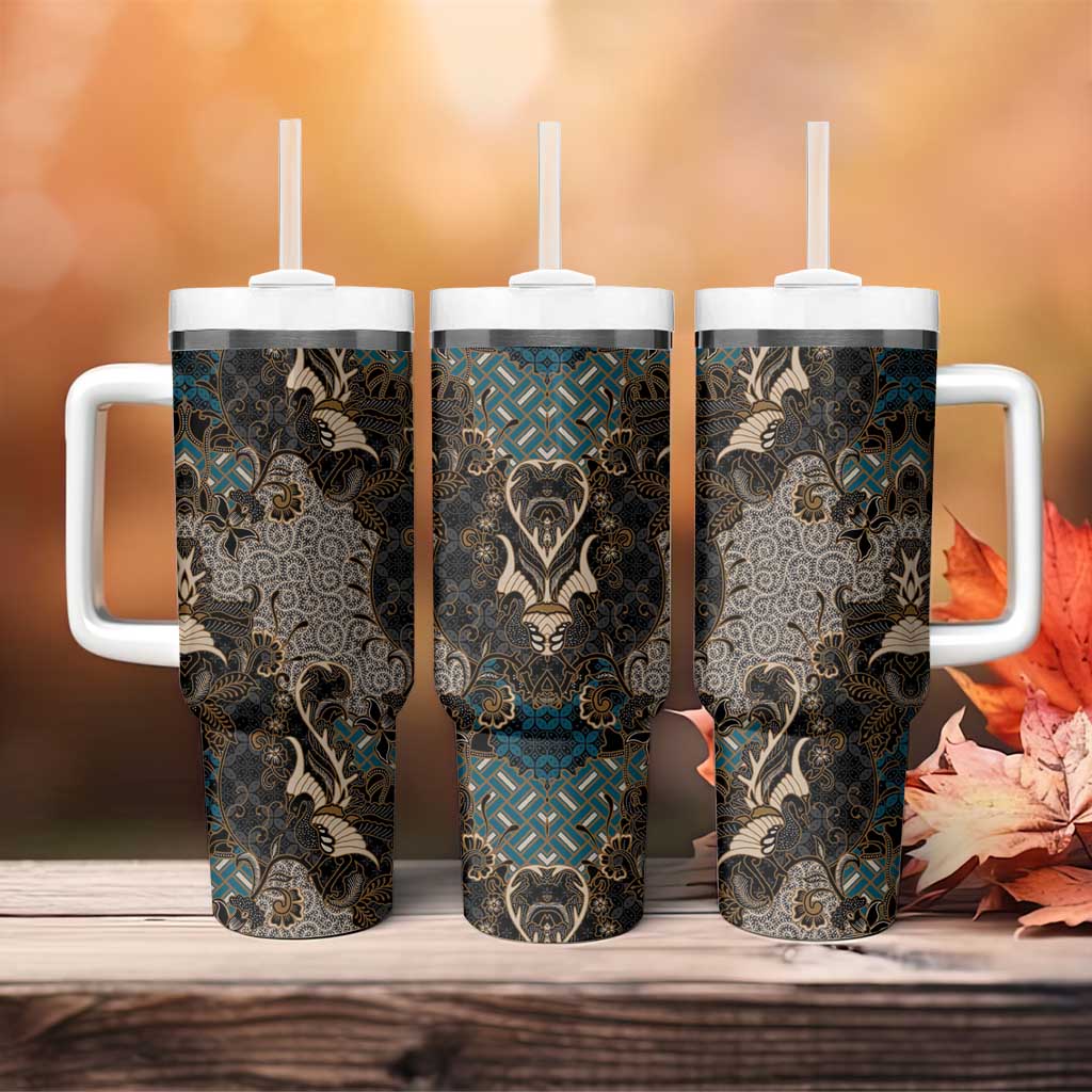 Madiba Nelson Mandela Batik Tumbler With Handle Black Indonesia Heritage LT15