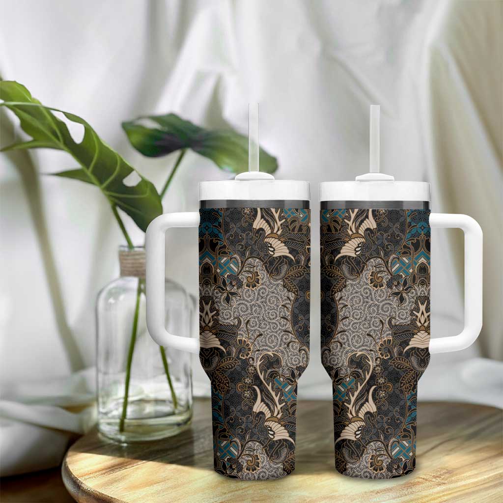 Madiba Nelson Mandela Batik Tumbler With Handle Black Indonesia Heritage LT15