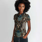 Madiba Nelson Mandela Batik Women Polo Shirt Black Indonesia Heritage - African Pride