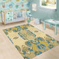 Madiba Nelson Mandela Batik Area Rug Yellow Blue Indonesia Heritage - African Pride