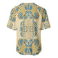 Madiba Nelson Mandela Batik Baseball Jersey Yellow Blue Indonesia Heritage - African Pride