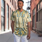 Madiba Nelson Mandela Batik Baseball Jersey Yellow Blue Indonesia Heritage - African Pride