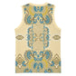 Madiba Nelson Mandela Batik Basketball Jersey Yellow Blue Indonesia Heritage - African Pride