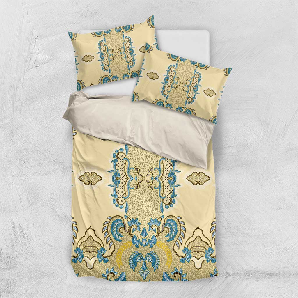 Madiba Nelson Mandela Batik Bedding Set Yellow Blue Indonesia Heritage - African Pride