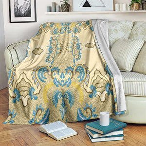 Madiba Nelson Mandela Batik Blanket Yellow Blue Indonesia Heritage - African Pride