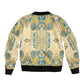 Madiba Nelson Mandela Batik Bomber Jacket Yellow Blue Indonesia Heritage - African Pride