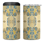 Madiba Nelson Mandela Batik 4 in 1 Can Cooler Tumbler Yellow Blue Indonesia Heritage LT15
