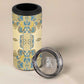 Madiba Nelson Mandela Batik 4 in 1 Can Cooler Tumbler Yellow Blue Indonesia Heritage LT15