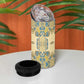 Madiba Nelson Mandela Batik 4 in 1 Can Cooler Tumbler Yellow Blue Indonesia Heritage LT15