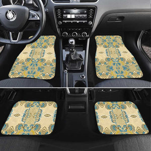 Madiba Nelson Mandela Batik Car Mats Yellow Blue Indonesia Heritage - African Pride