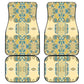 Madiba Nelson Mandela Batik Car Mats Yellow Blue Indonesia Heritage - African Pride