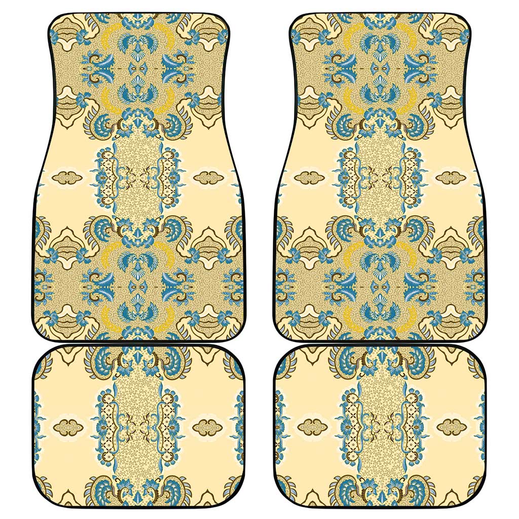 Madiba Nelson Mandela Batik Car Mats Yellow Blue Indonesia Heritage - African Pride
