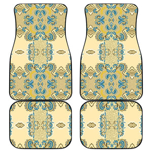 Madiba Nelson Mandela Batik Car Mats Yellow Blue Indonesia Heritage - African Pride