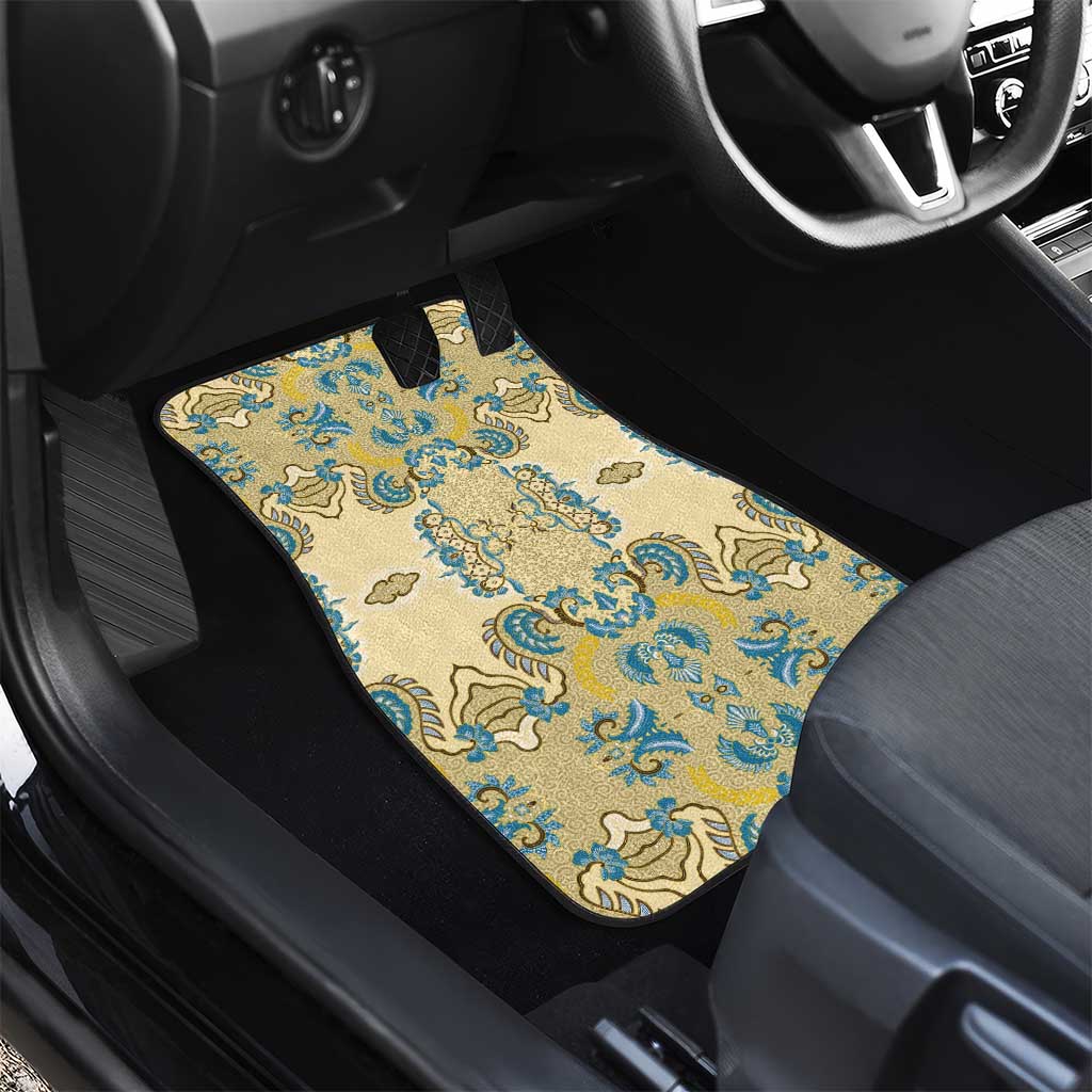 Madiba Nelson Mandela Batik Car Mats Yellow Blue Indonesia Heritage - African Pride