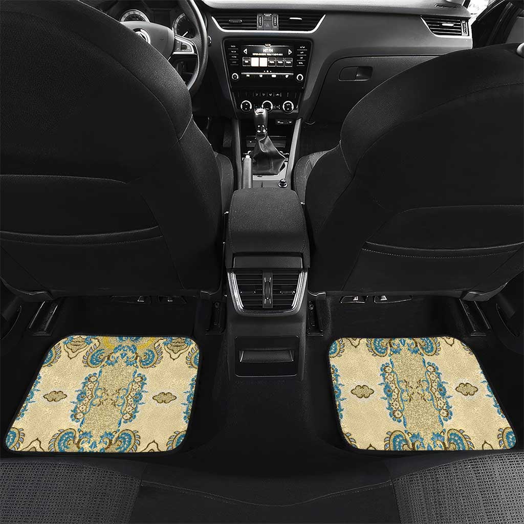 Madiba Nelson Mandela Batik Car Mats Yellow Blue Indonesia Heritage - African Pride