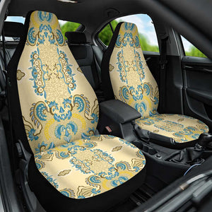 Madiba Nelson Mandela Batik Car Seat Cover Yellow Blue Indonesia Heritage - African Pride
