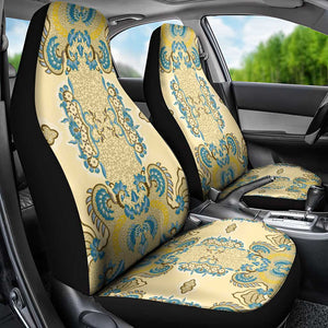 Madiba Nelson Mandela Batik Car Seat Cover Yellow Blue Indonesia Heritage - African Pride
