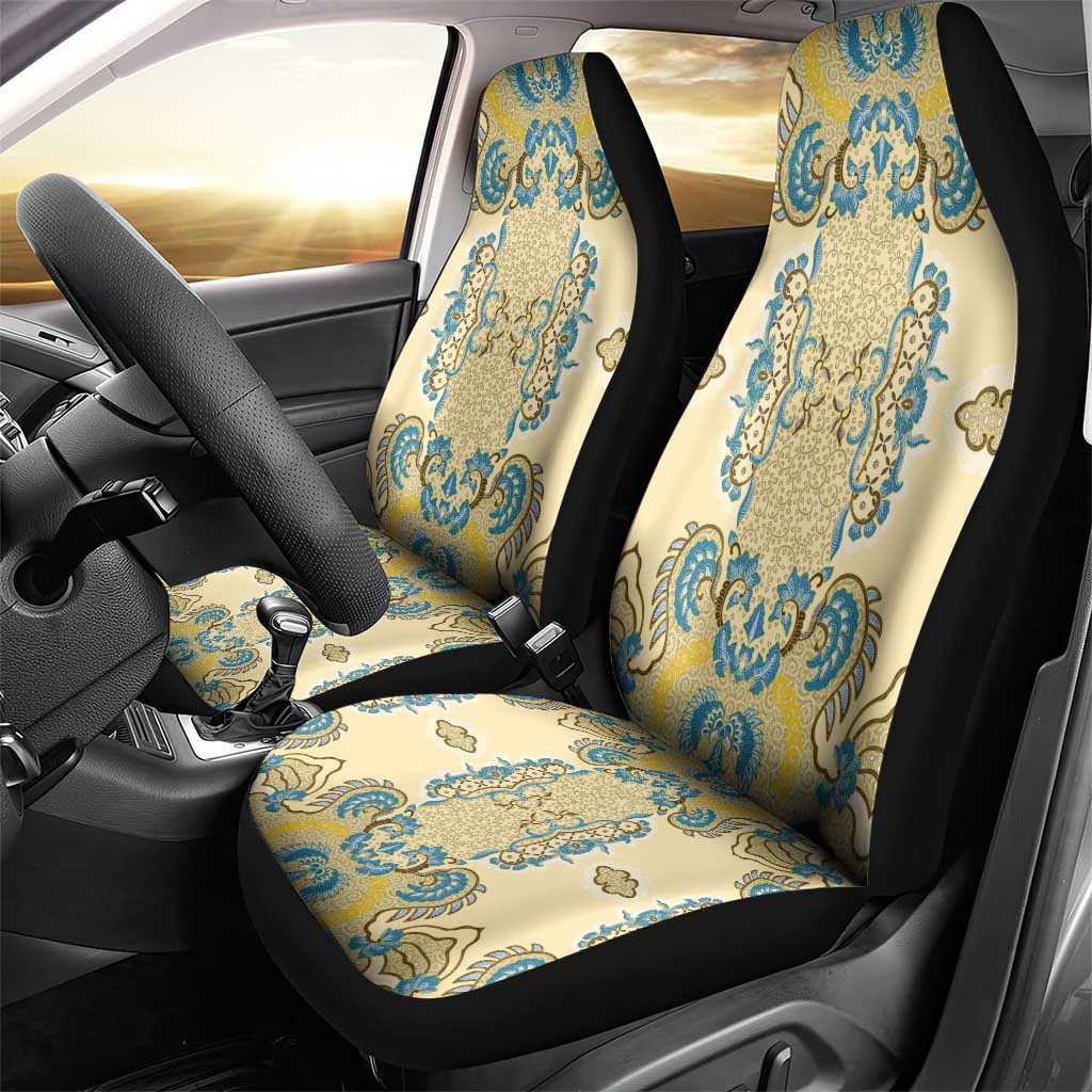 Madiba Nelson Mandela Batik Car Seat Cover Yellow Blue Indonesia Heritage - African Pride