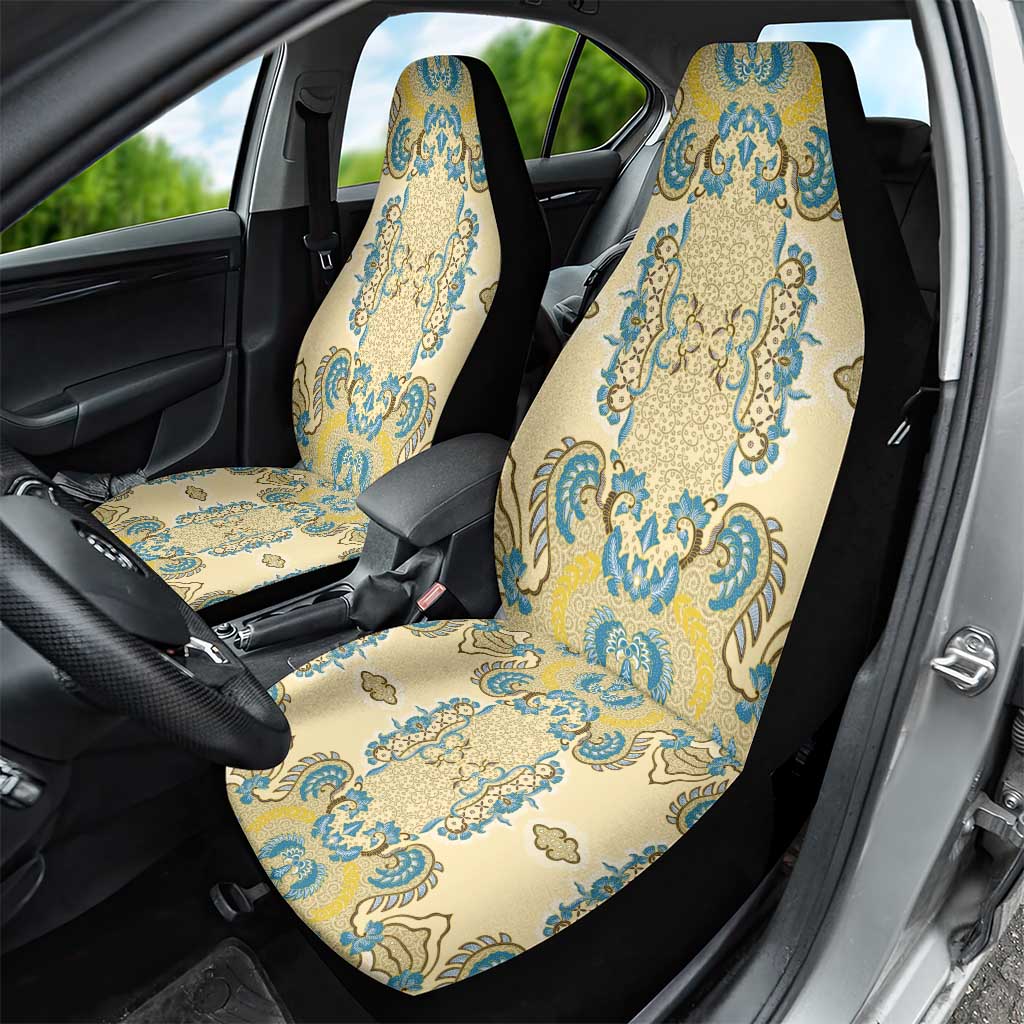 Madiba Nelson Mandela Batik Car Seat Cover Yellow Blue Indonesia Heritage - African Pride