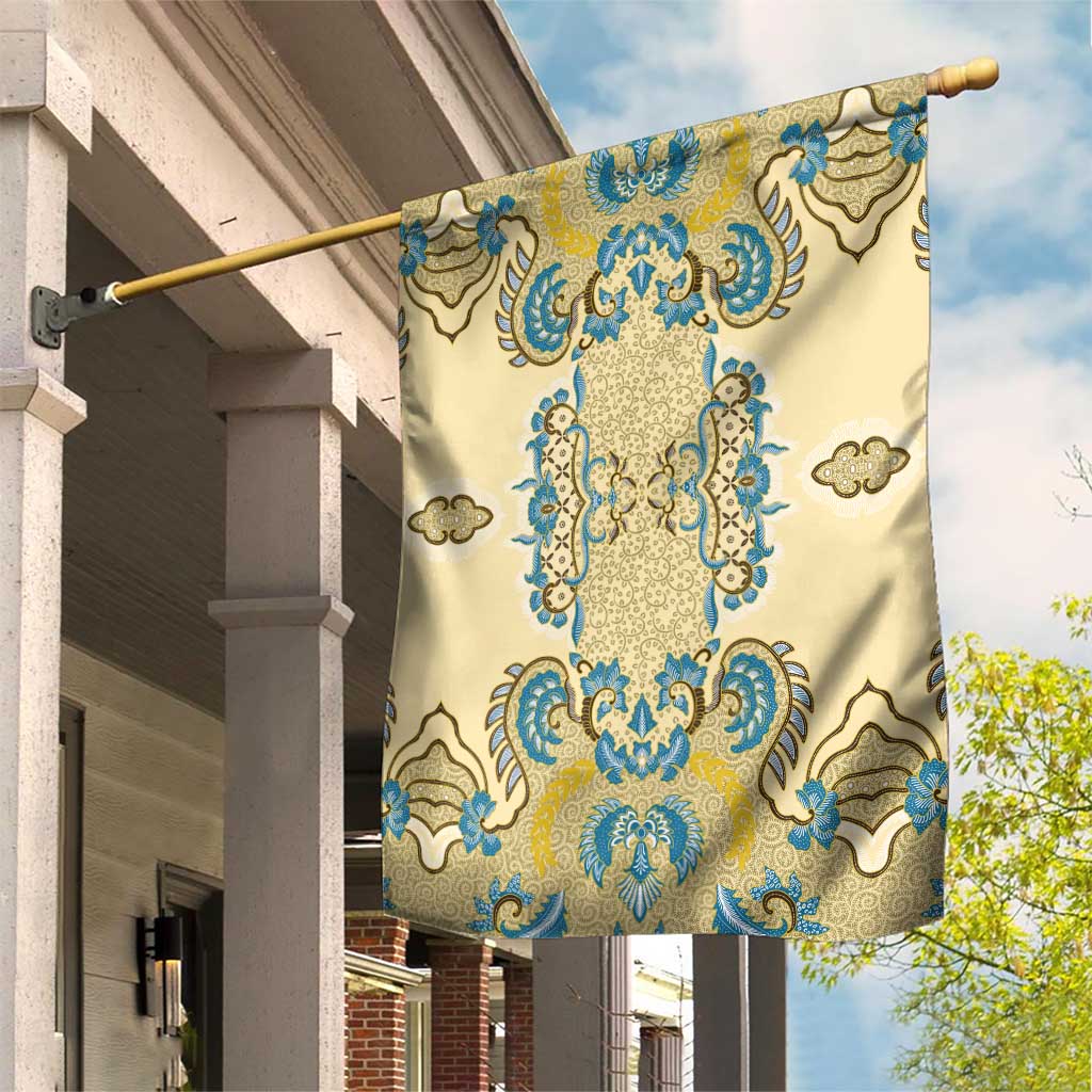 Madiba Nelson Mandela Batik Garden Flag Yellow Blue Indonesia Heritage - African Pride