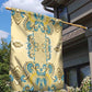 Madiba Nelson Mandela Batik Garden Flag Yellow Blue Indonesia Heritage - African Pride