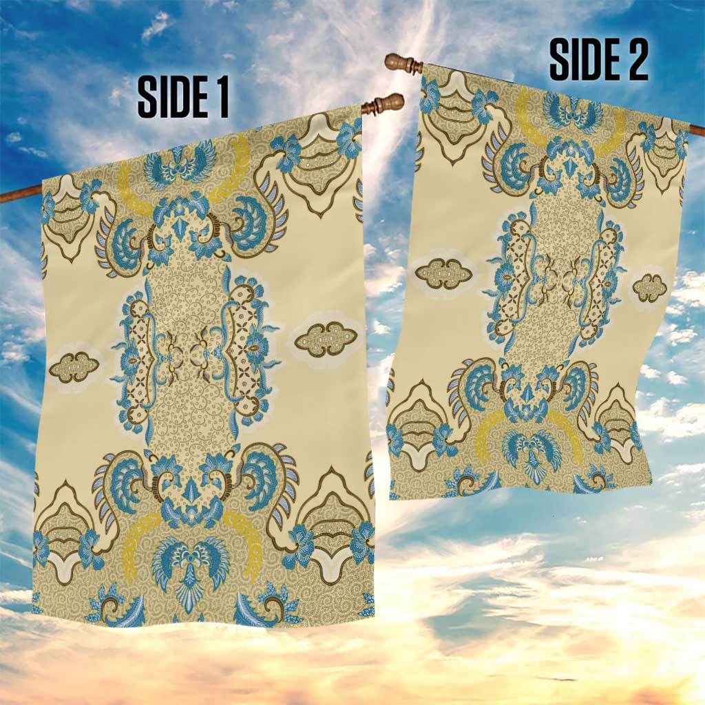 Madiba Nelson Mandela Batik Garden Flag Yellow Blue Indonesia Heritage - African Pride