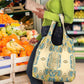 Madiba Nelson Mandela Batik Grocery Bag Yellow Blue Indonesia Heritage - African Pride