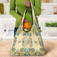 Madiba Nelson Mandela Batik Grocery Bag Yellow Blue Indonesia Heritage - African Pride