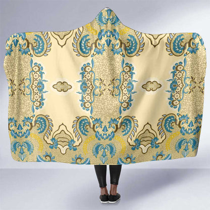 Madiba Nelson Mandela Batik Hooded Blanket Yellow Blue Indonesia Heritage - African Pride