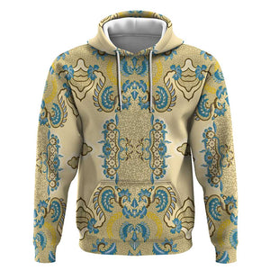 Madiba Nelson Mandela Batik Hoodie Yellow Blue Indonesia Heritage - African Pride