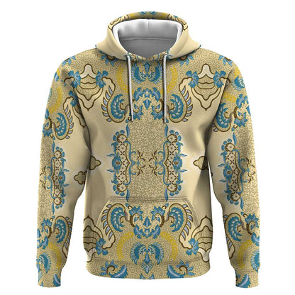 Madiba Nelson Mandela Batik Hoodie Yellow Blue Indonesia Heritage - African Pride