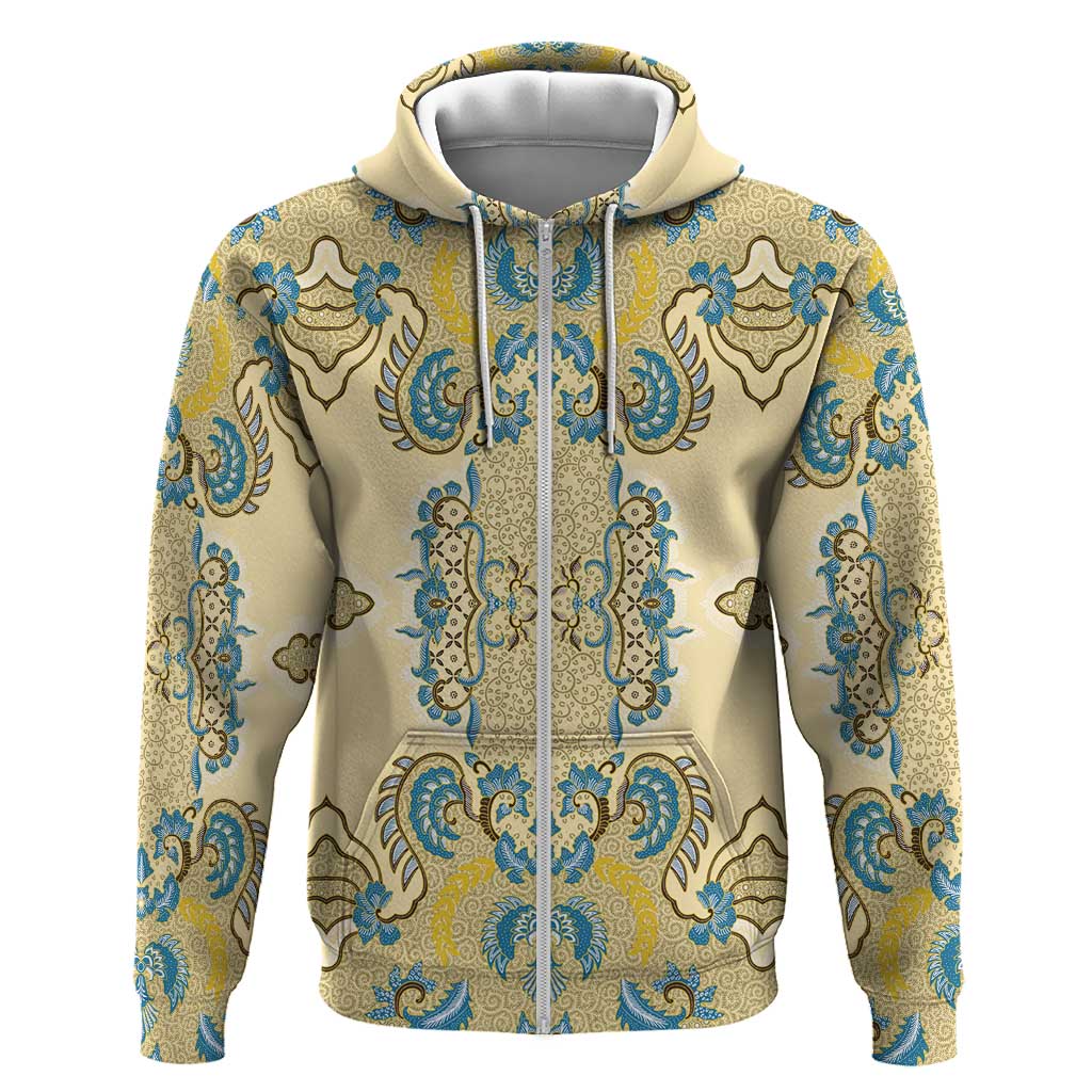 Madiba Nelson Mandela Batik Hoodie Yellow Blue Indonesia Heritage - African Pride