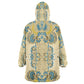 Madiba Nelson Mandela Batik Kid Wearable Blanket Hoodie Yellow Blue Indonesia Heritage - African Pride