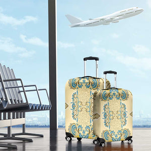 Madiba Nelson Mandela Batik Luggage Cover Yellow Blue Indonesia Heritage - African Pride