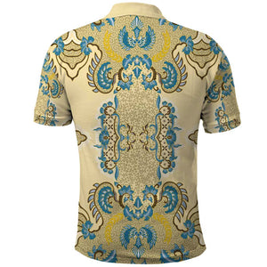 Madiba Nelson Mandela Batik Polo Shirt Yellow Blue Indonesia Heritage - African Pride