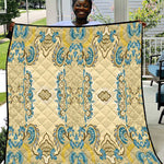 Madiba Nelson Mandela Batik Quilt Yellow Blue Indonesia Heritage - African Pride